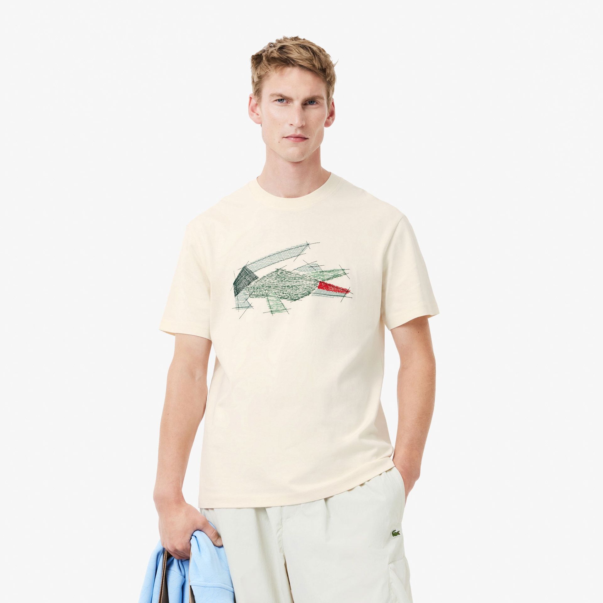 Lacoste koszulka z bawełnianego dżerseju o klasycznym kroju
