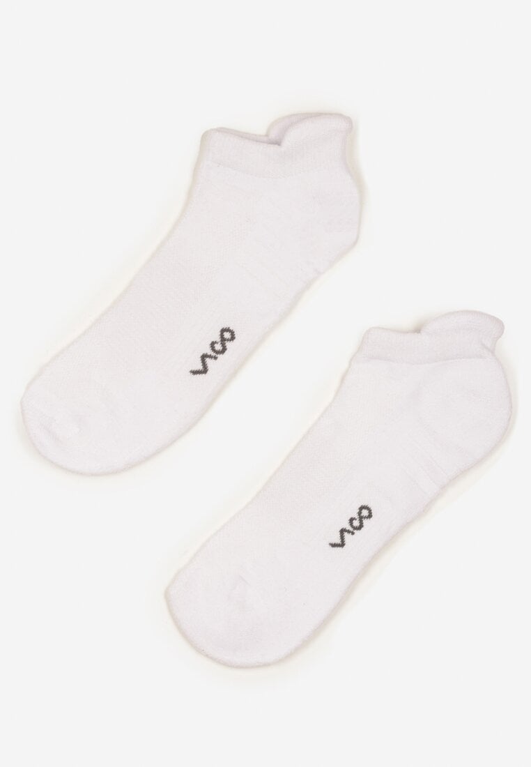 Białe Skarpety z Bawełny Typu Stopki Foliselle