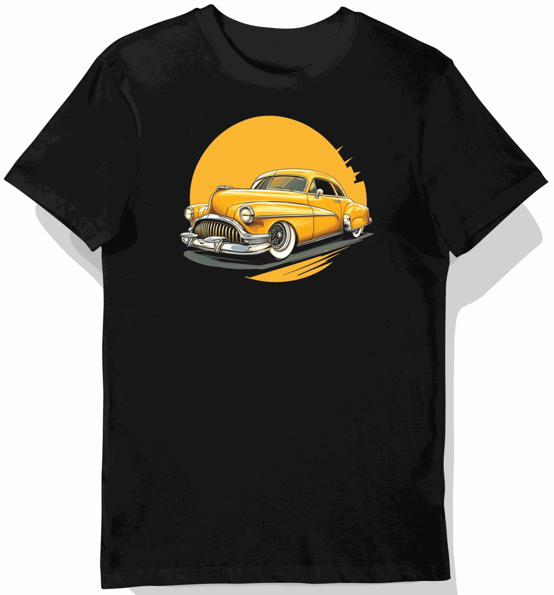 Koszulka męska czarna z Klasyczną Sztuką Motoryzacji XXL