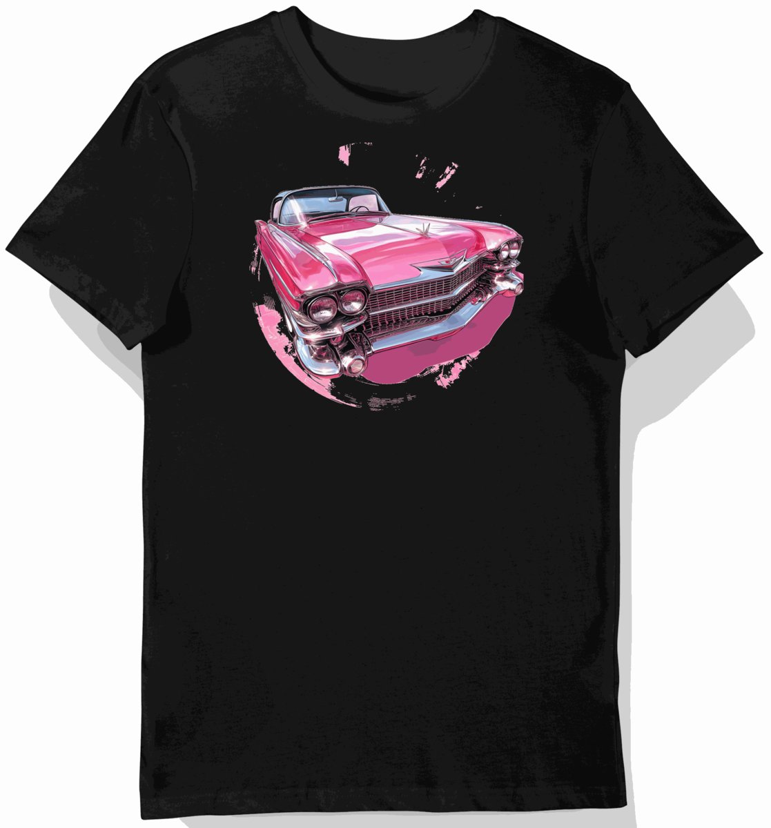 Koszulka męska czarna z motywem klasycznego samochodu z 1959 roku 3XL