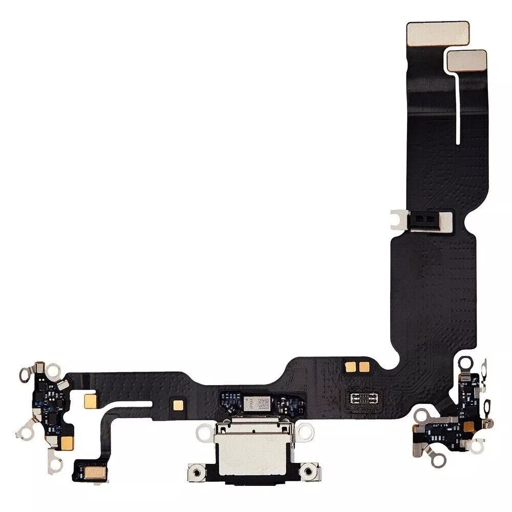 Gniazdo złącze port dock ładowania mikrofon dolny taśma flex Lightning do Apple iPhone 15 Plus (OEM Oryginał) (Czarny)