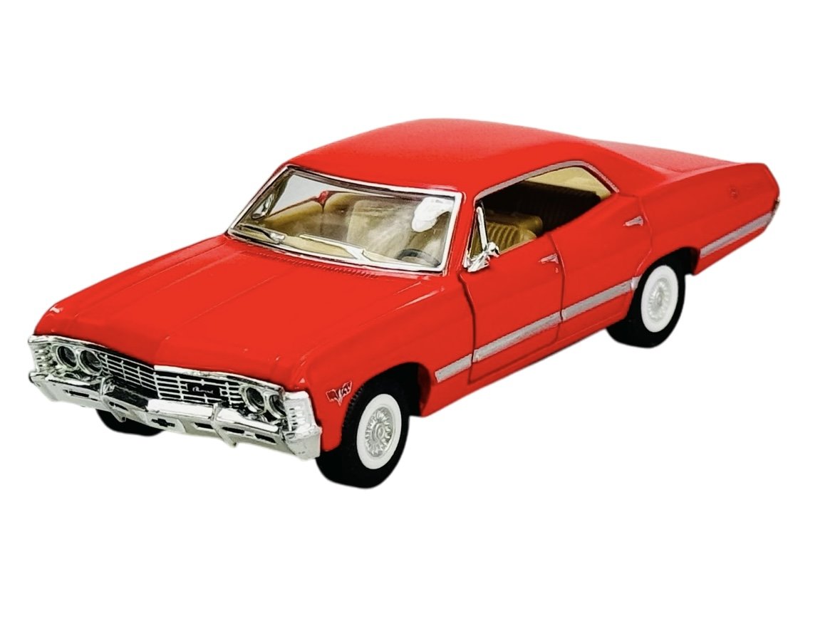 KINSMART 1967 CHEVROLET IMPALA CZERWONY 1:43 BEZ PUDEŁKA KT5418
