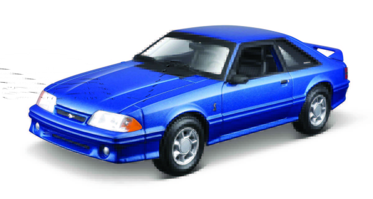 MAISTO 1993 FORD MUSTANG SVT COBRA NIEBIESKI 1:24 DO SKŁADANIA 39537