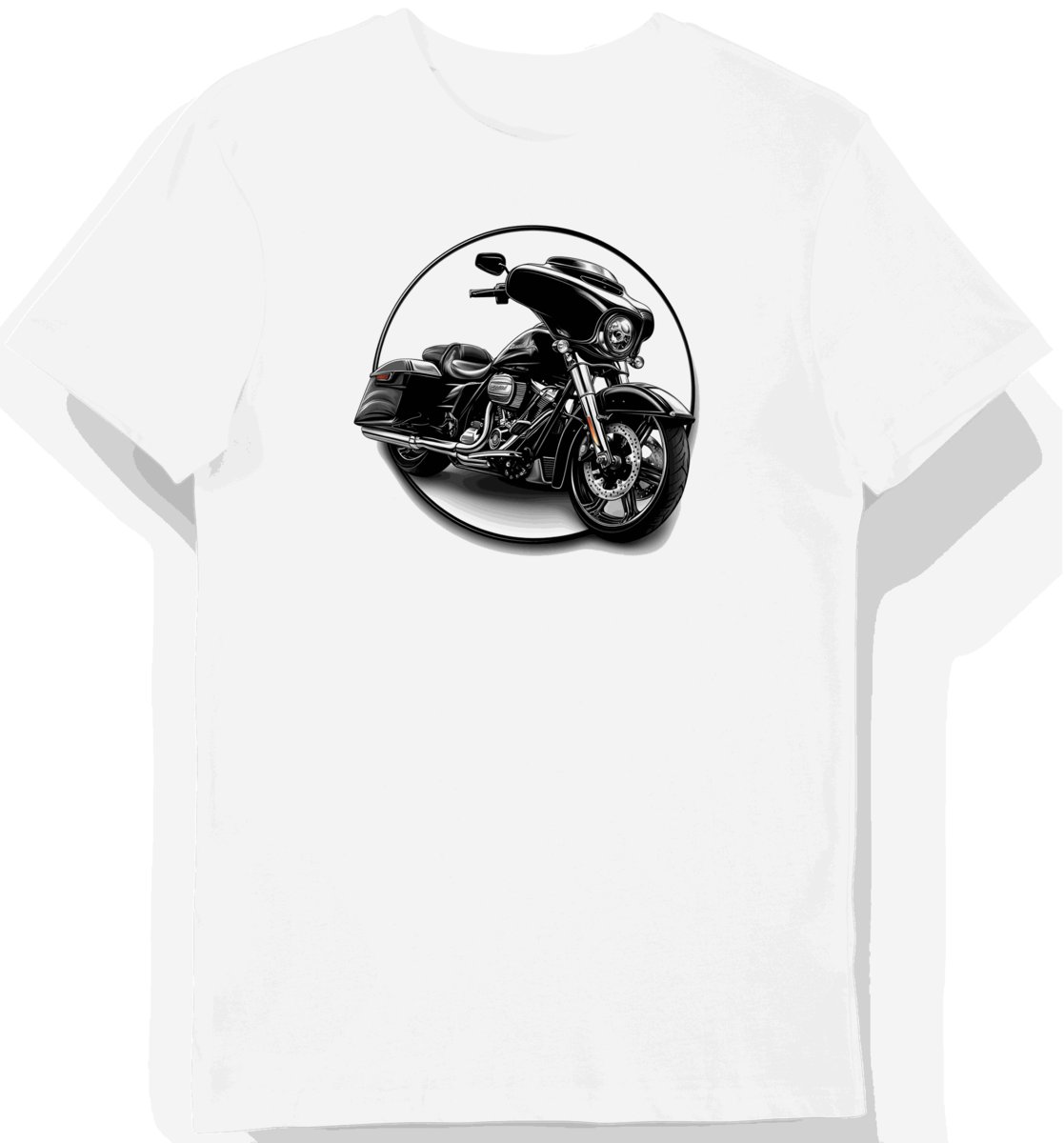 Koszulka męska biała z Motywem Klasycznej Jazdy XL