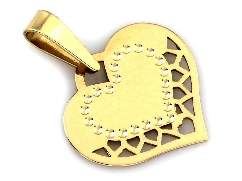 Zawieszka złote 585 serce ażurowe idealne na prezent s