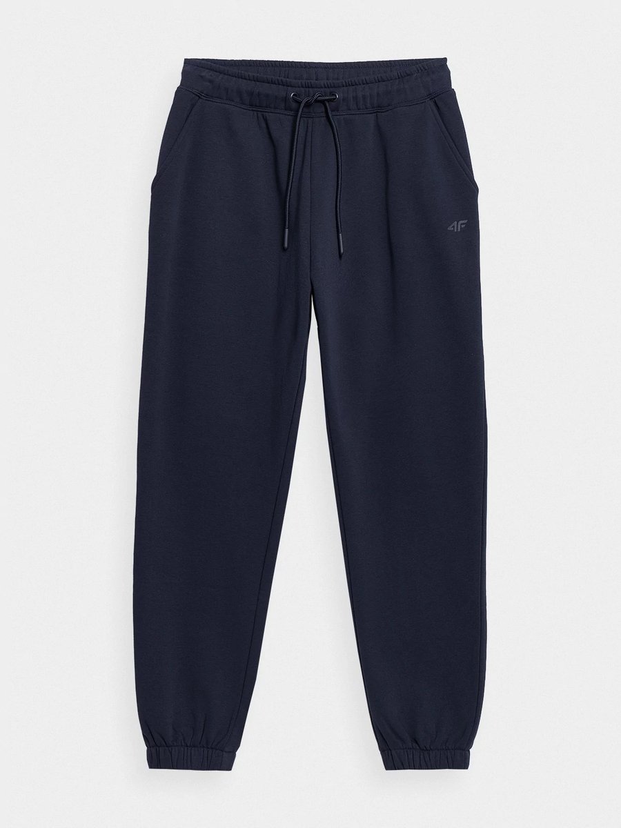 Spodnie dresowe joggery damskie 4FAW23TTROF475-31S granat R. S
