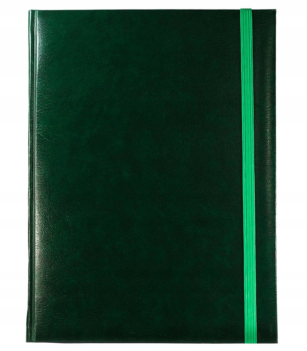 Notes książkowy A4 Mexo ZIELONY gumka zamykająca seledynowa, notatnik