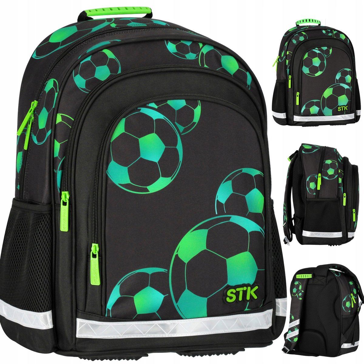 Starpak Plecak Szkolny Football Green 553117