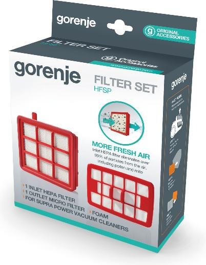 Filtry HEPA do odkurzacza Gorenje - 2 sztuki - komplet