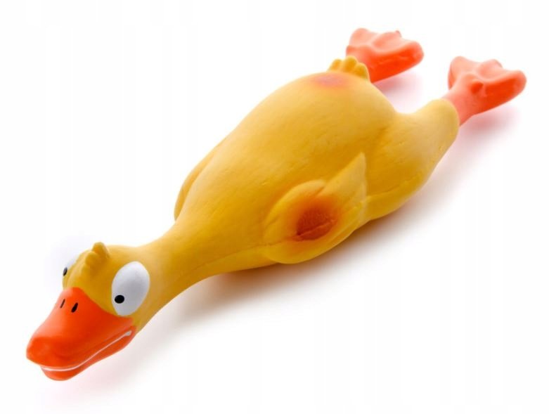 ZABAWKA GRYZAK PISZCZĄCA DLA PSA KOTA KACZKA LATEKSOWA DO ZABAWY 23cm