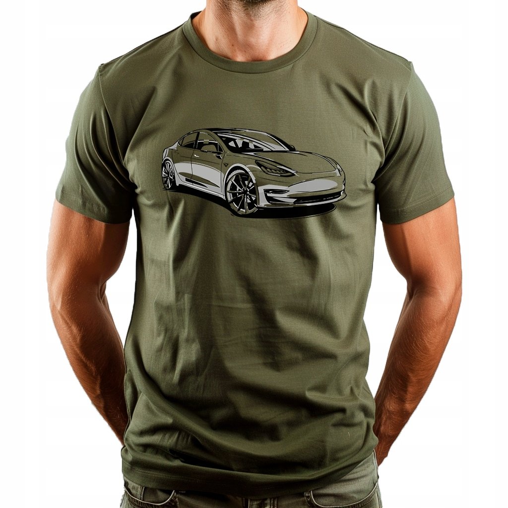 Koszulka T-Shirt ''Tesla'' Bawełna M
