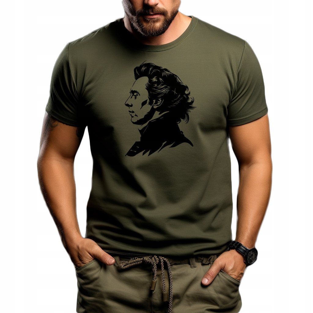 Koszulka T-Shirt ''Fryderyk Chopin'' Bawełna XL