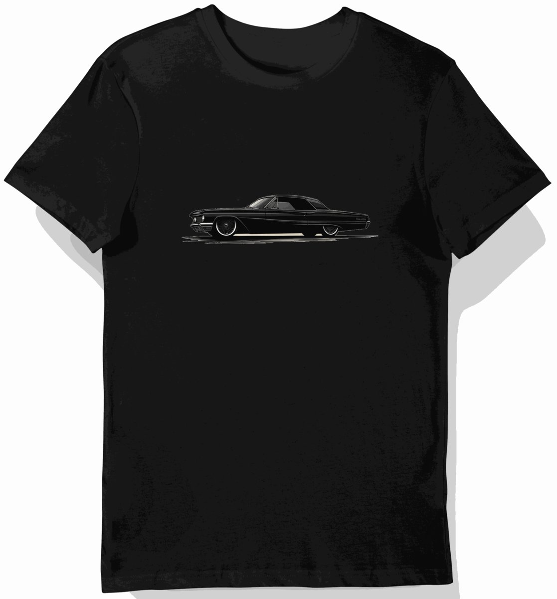 Koszulka męska czarna z klasycznym samochodem Buick Riviera 1963 L