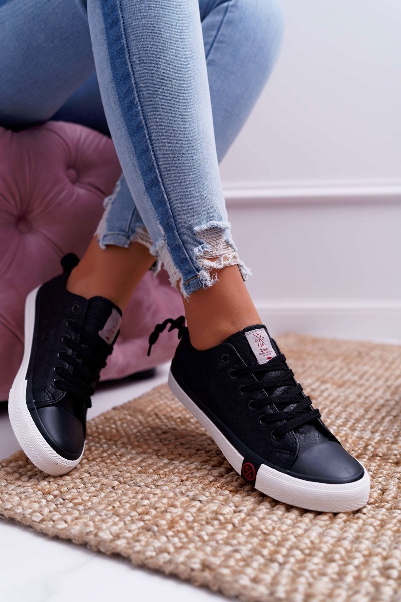 Trampki Damskie Cross Jeans Czarne DD2R4060-37