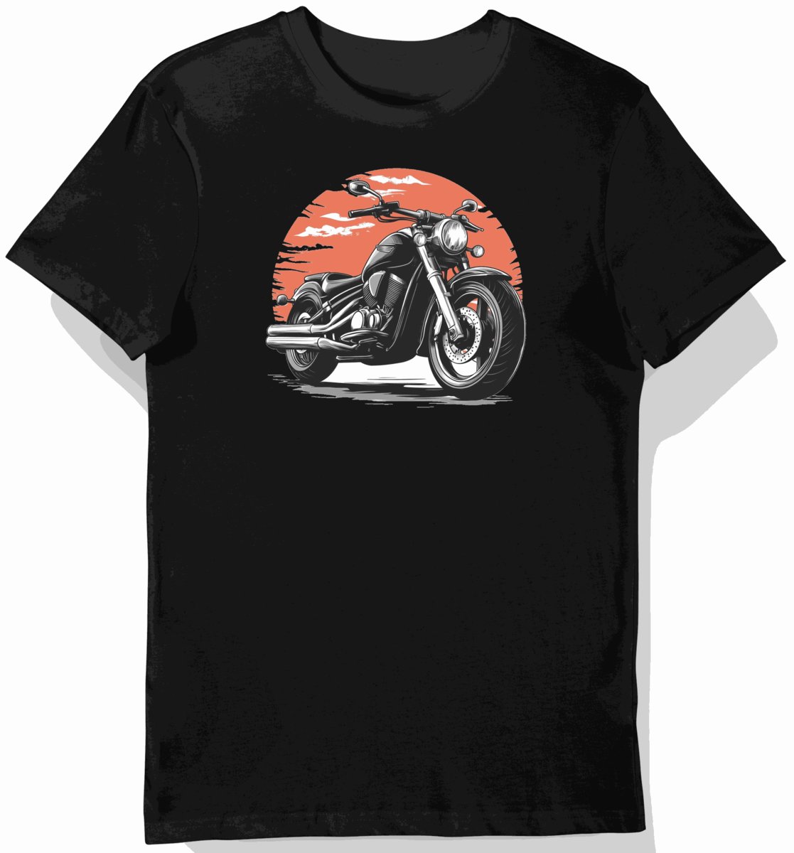 Honda Shadow - Nowoczesna Koszulka męska czarna Motocyklowa XL