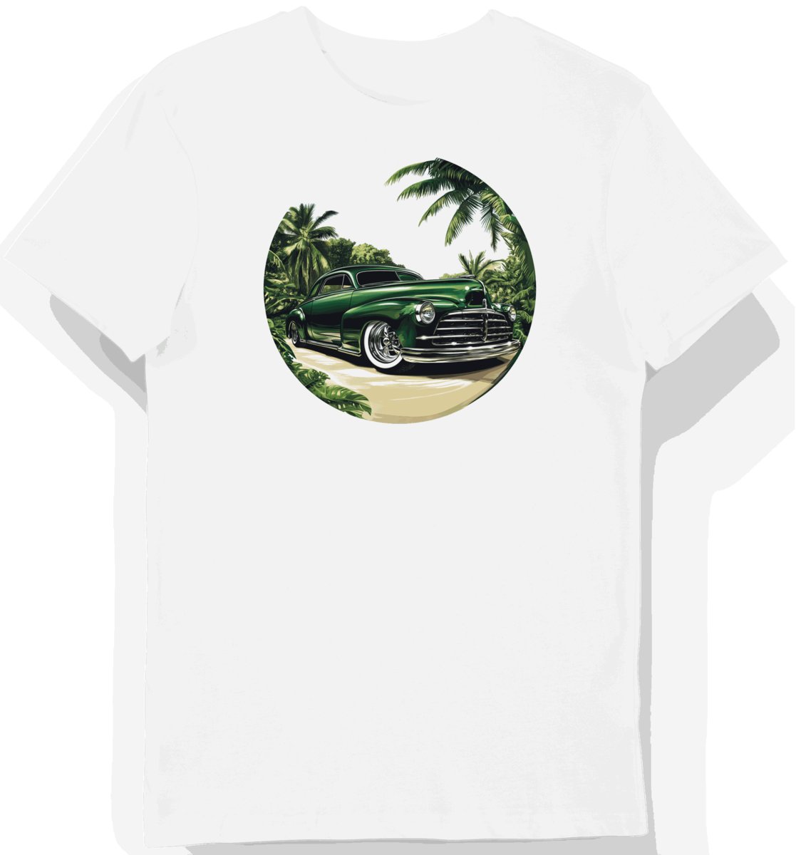 Koszulka męska biała z motywem klasycznego samochodu Mercury 1949 3XL