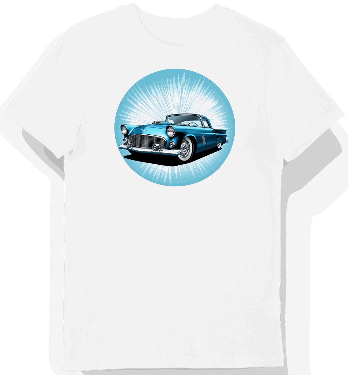 Koszulka męska biała z motywem klasycznego Thunderbirda L