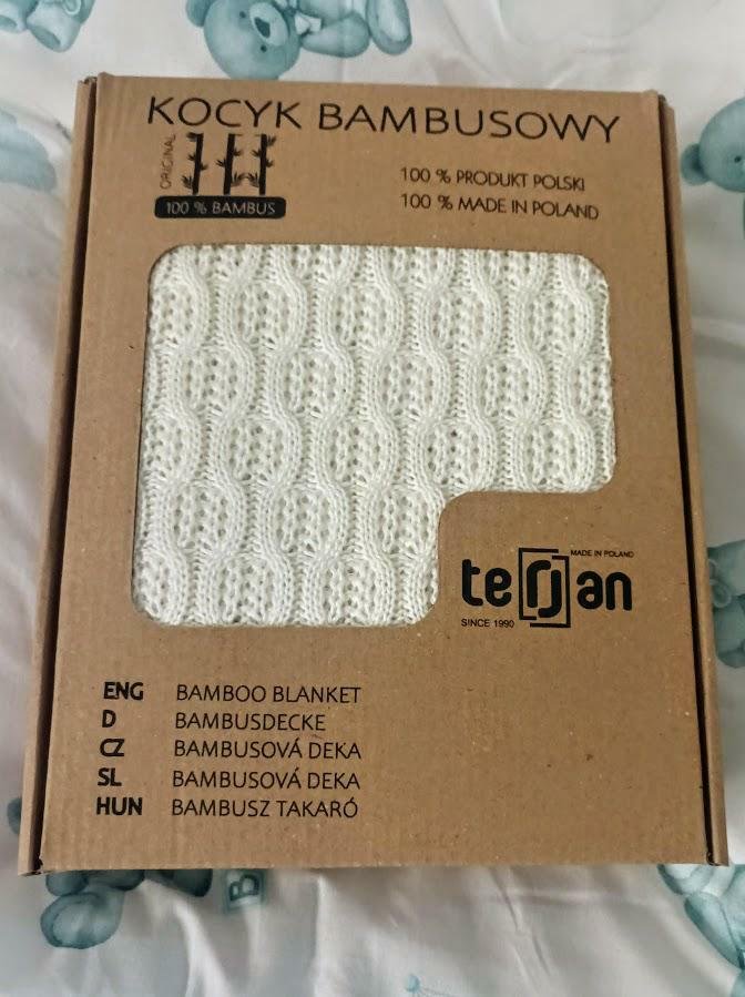 TERJAN kocyk bambusowy 100x80 SQUARES VANILLIA waniliowy