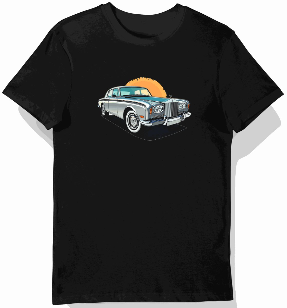 Koszulka męska czarna Klasyczny Styl Silnika 1966 XXL