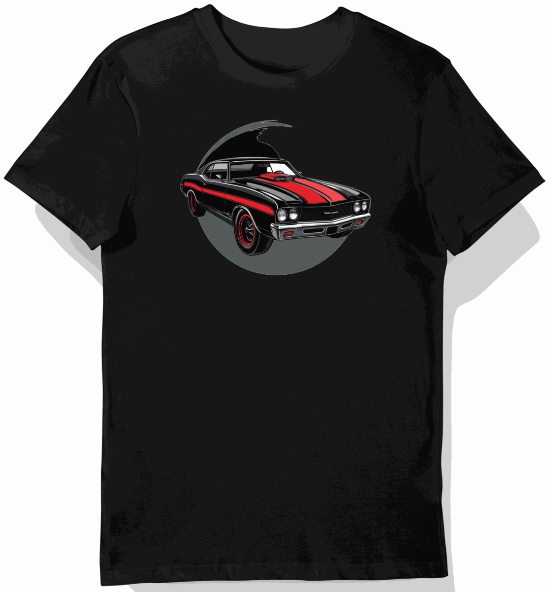 Koszulka męska czarna z Motywem Oldsmobile 442 w Świetle 3XL