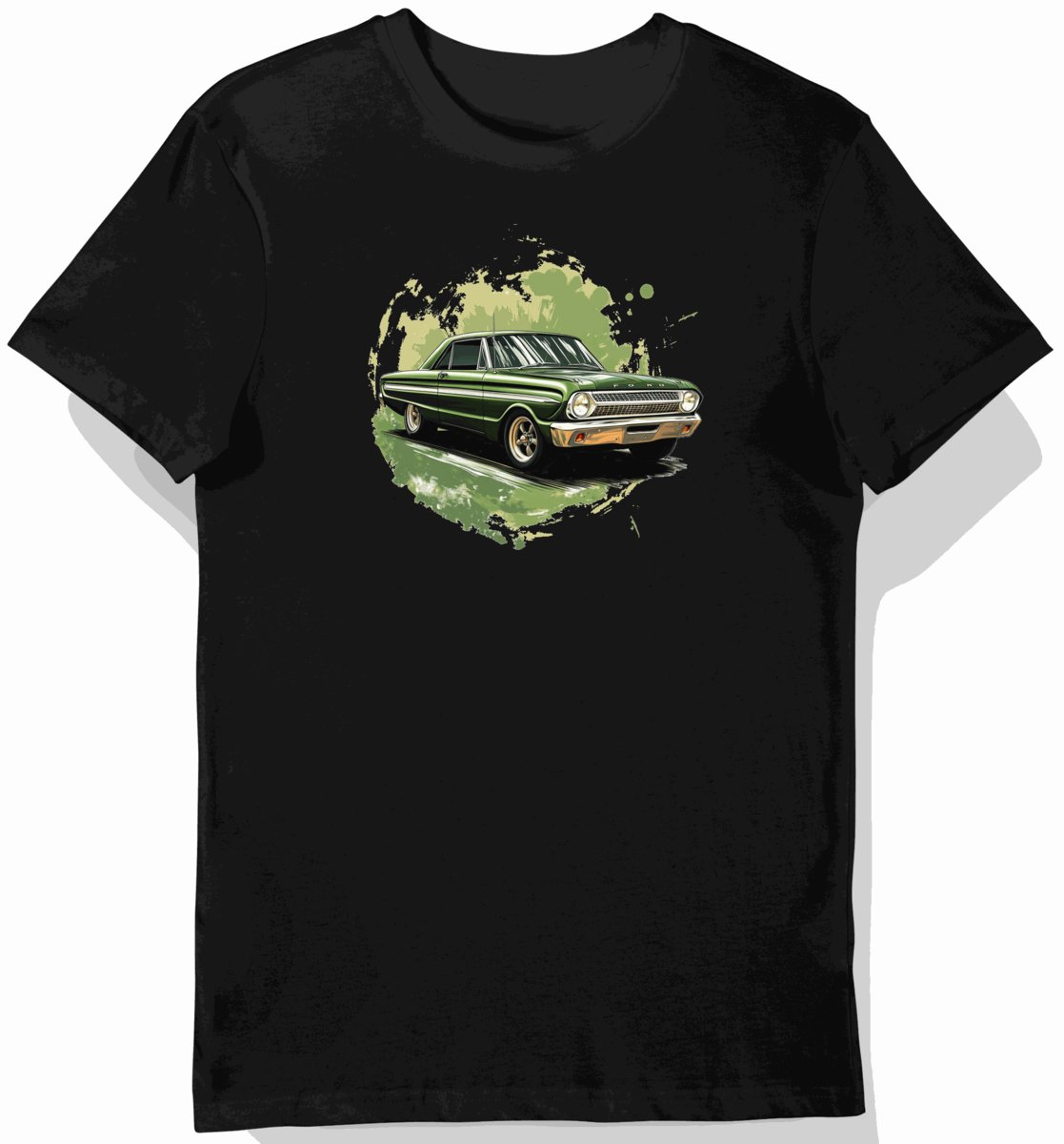 Koszulka męska czarna z Klasycznym Ford Falconem 1964 L