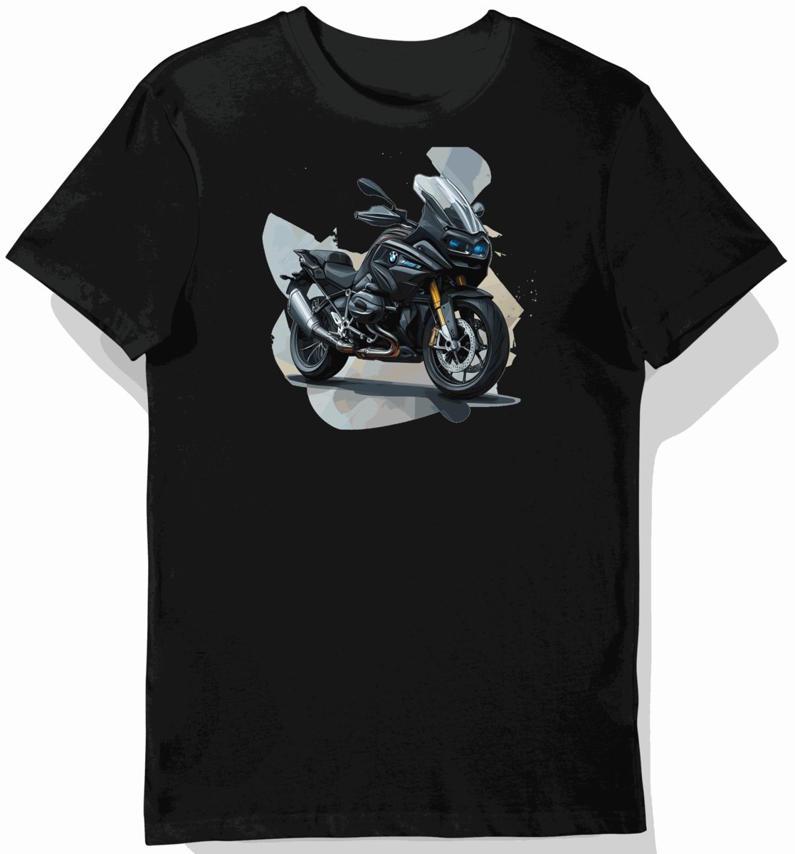 Stylowa koszulka męska czarna z nadrukiem BMW R 1250 RT XXL