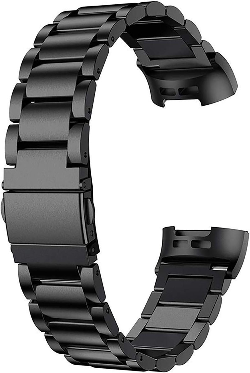 BRANSOLETA DO ZEGARKA Fitbit Charge 3/4 CZARNA STAL ELEGANCKA