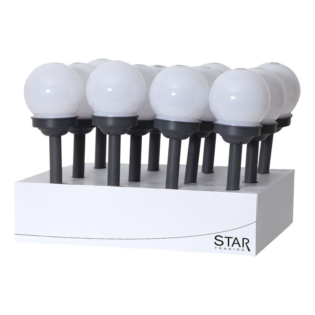 Zestaw 12x lampa solarna ogrodowa LED wbijana GLOBUS