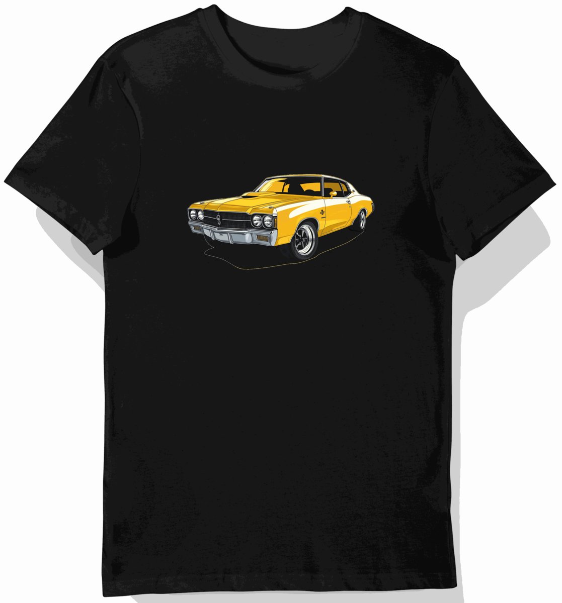 Koszulka męska czarna z dynamicznym designem auta sportowego XXL