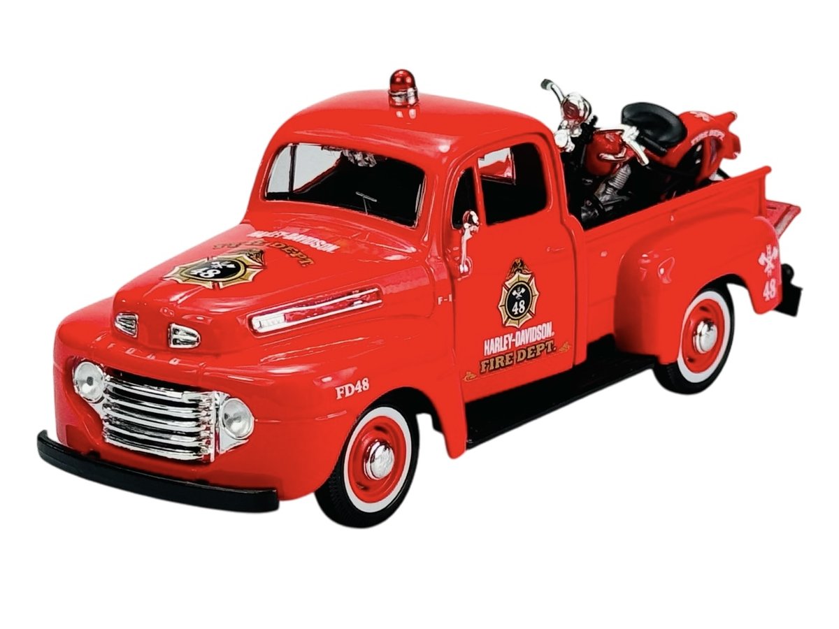 MAISTO 1948 FORD F-1 PICKUP + 1936 HARLEY-DAVIDSON EL KNUCKLEHEAD 1:24 32191