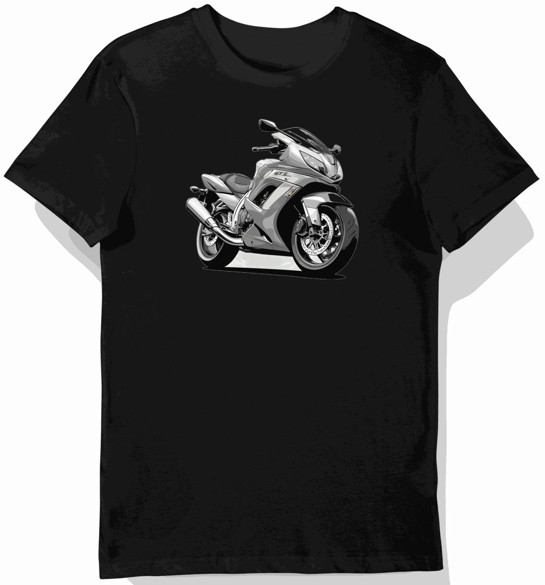 Koszulka męska czarna Motocyklowa Podróż Honda ST1300 S