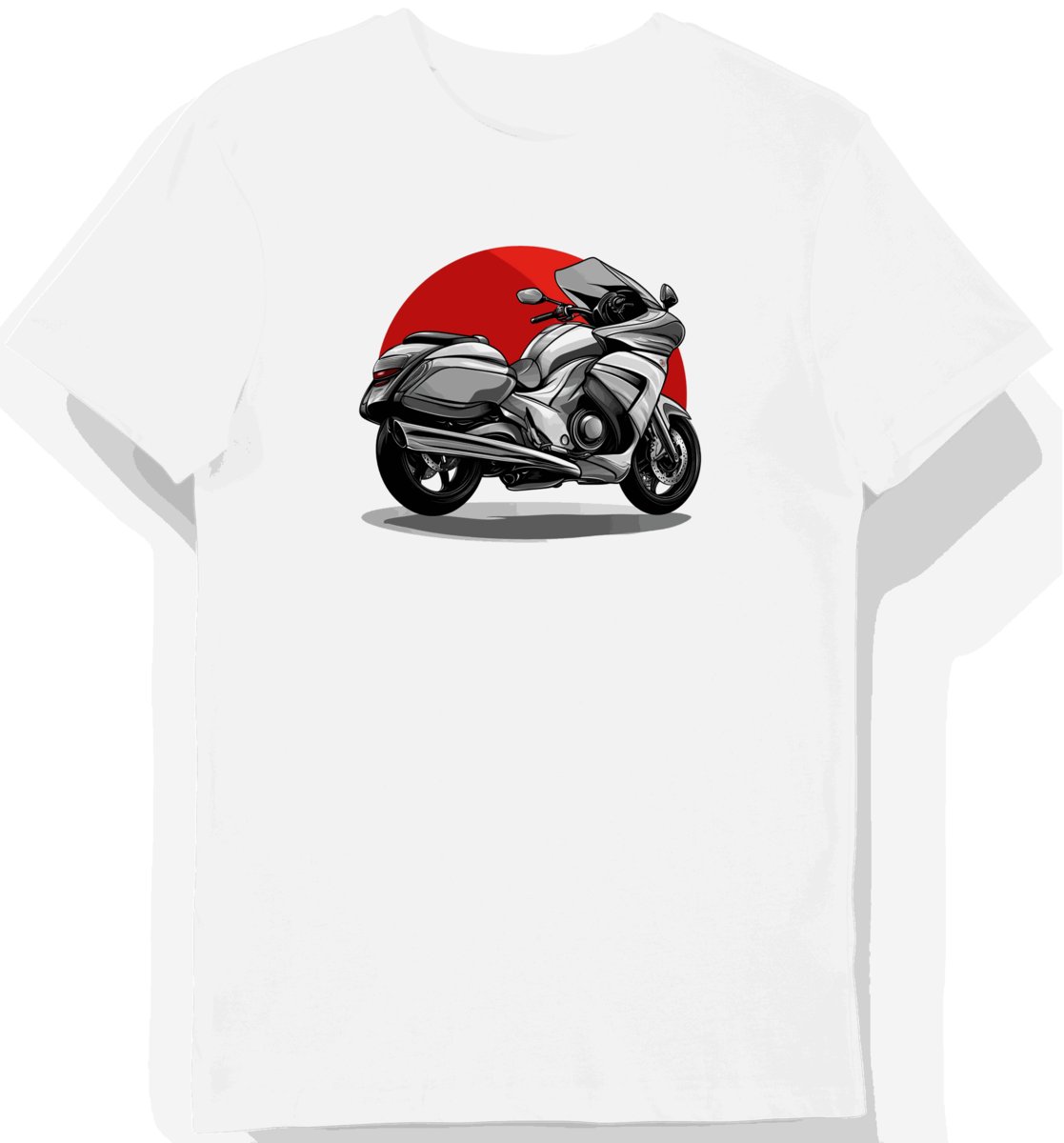 Koszulka męska biała Motocyklowa Honda ST1300 Styl Podróżniczy XXL