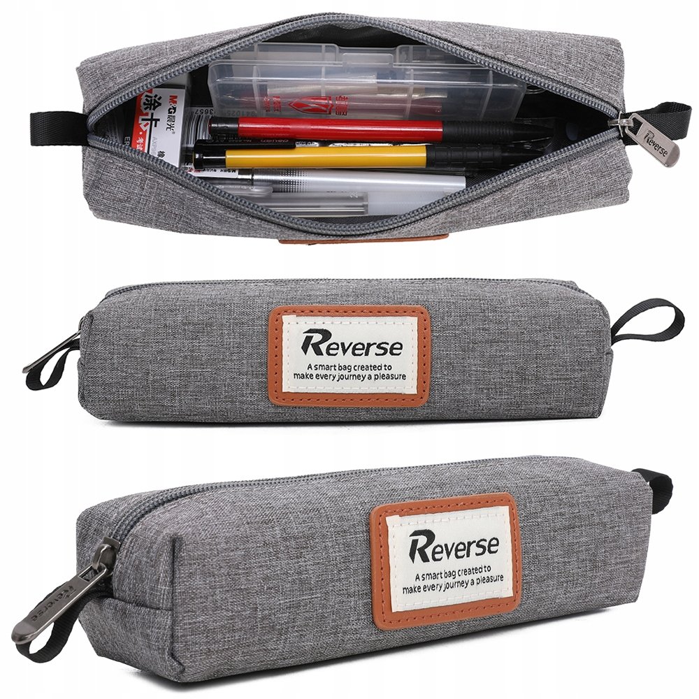 Piórnik szkolny stylowy tuba jednokomorowy Reverse