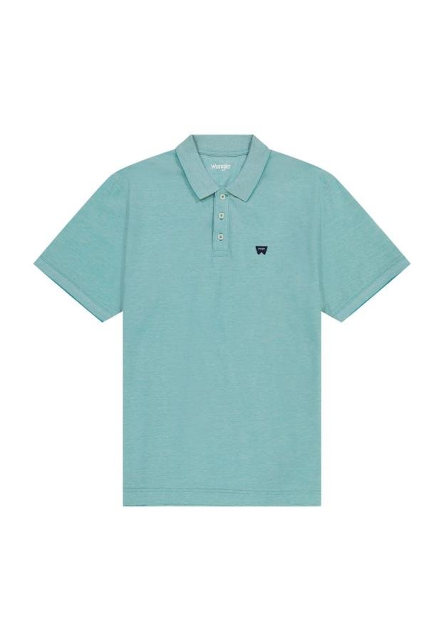 KOSZULKA POLO MĘSKA WRANGLER 112362834 REFINED POLO SHIRT TEAL L