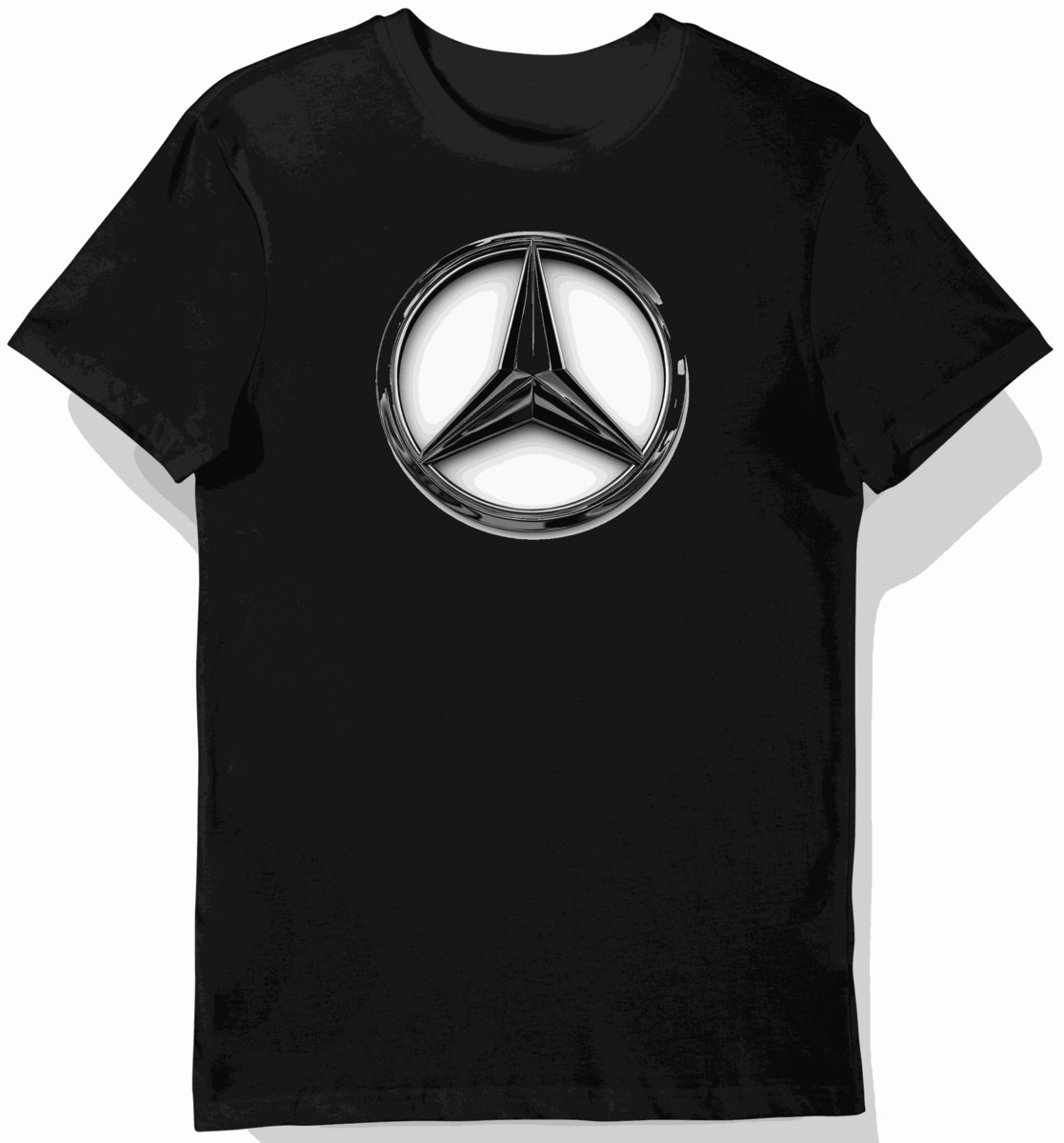 Koszulka męska czarna z Lśniącym Logo Mercedes-Benz M