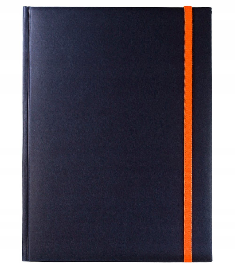 Notes książkowy A4 Tury GRANAT gumka zamykająca pomarańczowa, notatnik