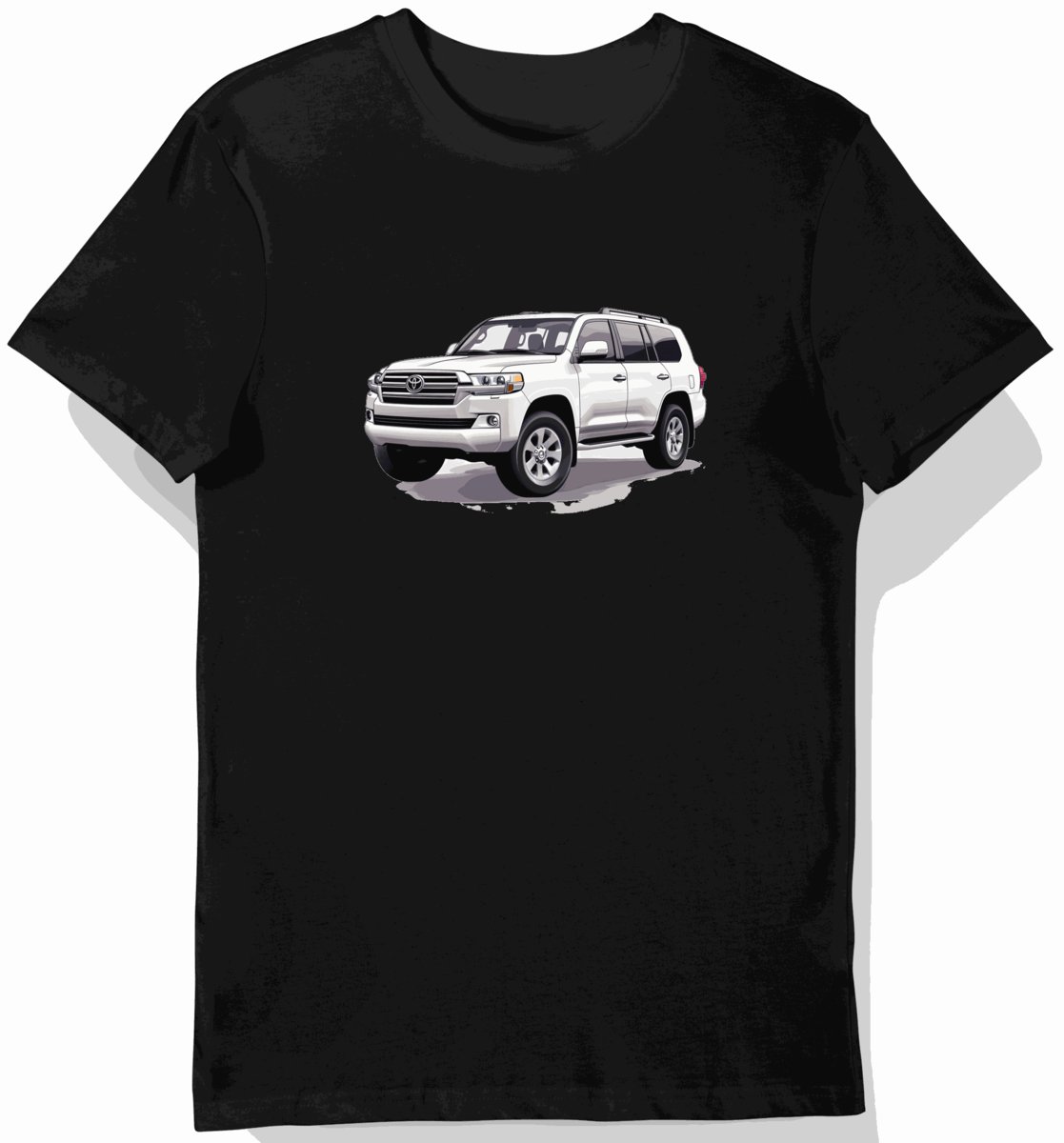 Koszulka męska czarna z motywem Land Cruiser w świetle M
