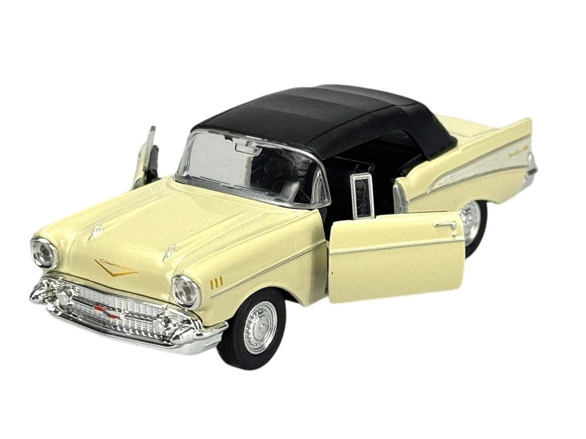 WELLY OLD TIMER 1957 CHEVROLET BEL AIR BEŻOWY Z DACHEM 1:34 SAMOCHÓD NOWY METALOWY MODEL 42357
