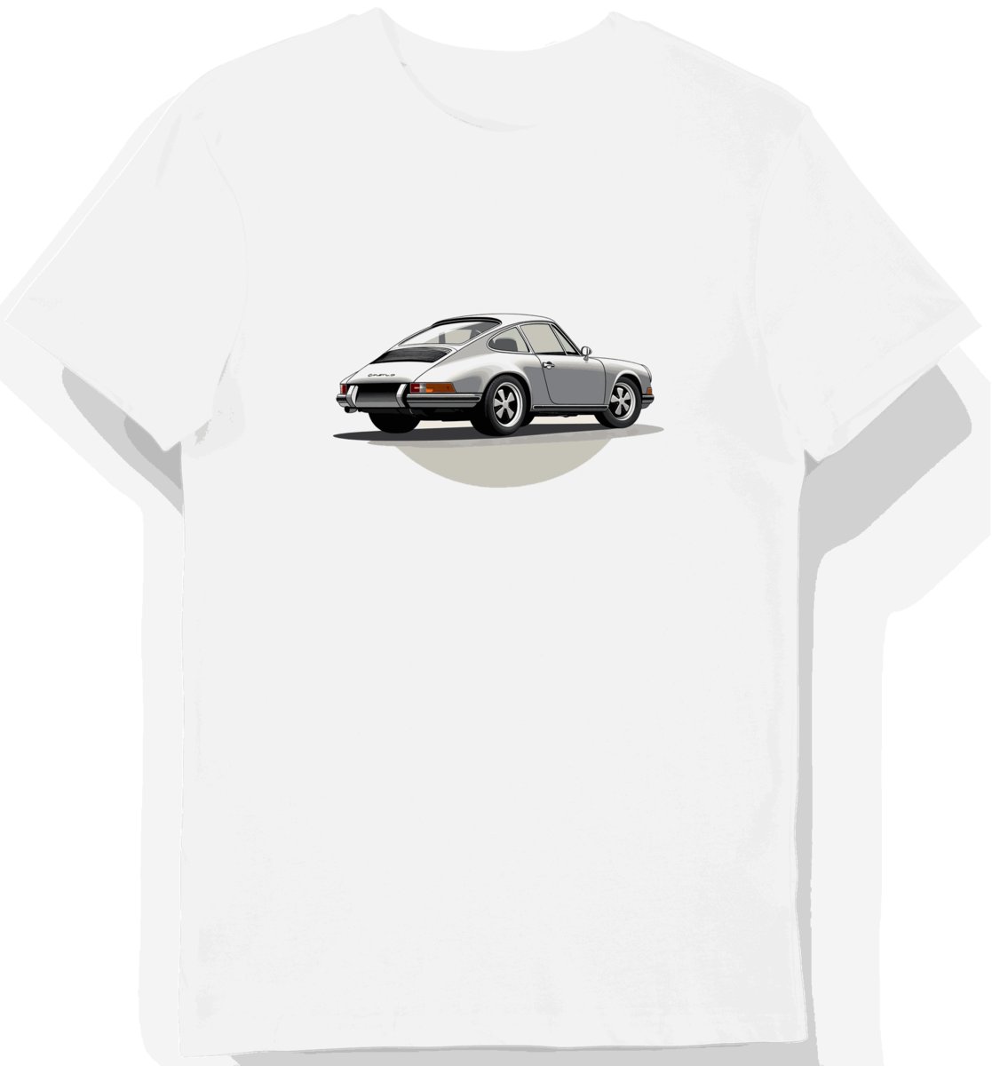 Koszulka męska biała z klasycznym Porsche 911 M