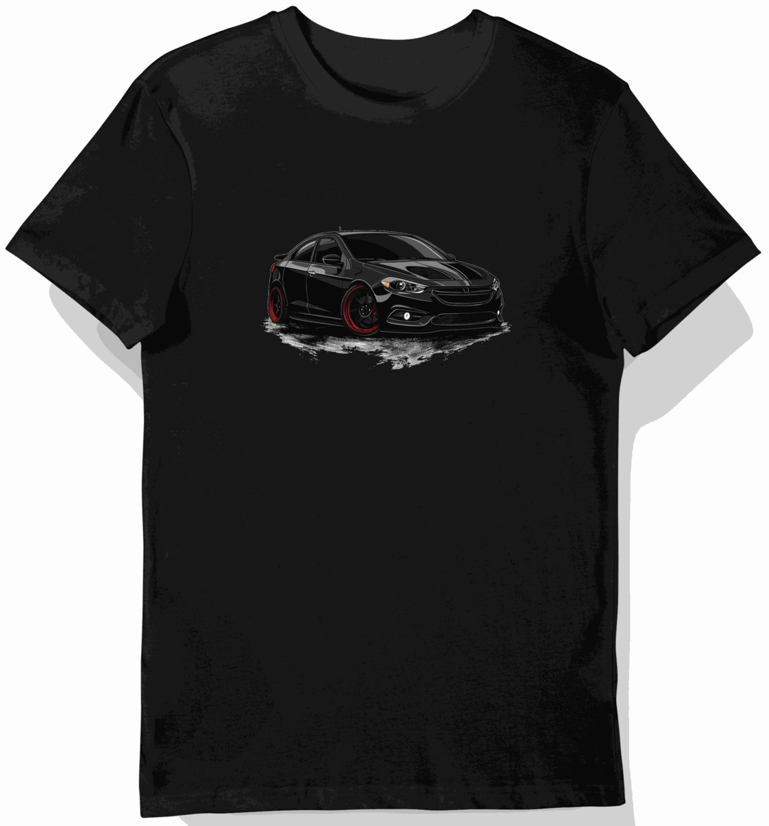 Koszulka męska czarna Elegancki Styl Samochodowy Dodge Dart 3XL