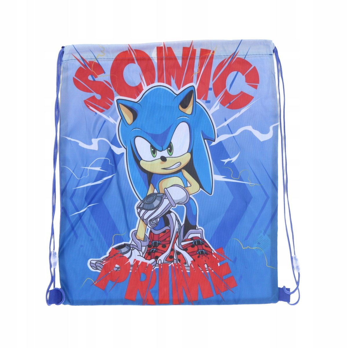 plecak worek sportowy na buty kapcie jeż SONIC niebieski 40x34 cm