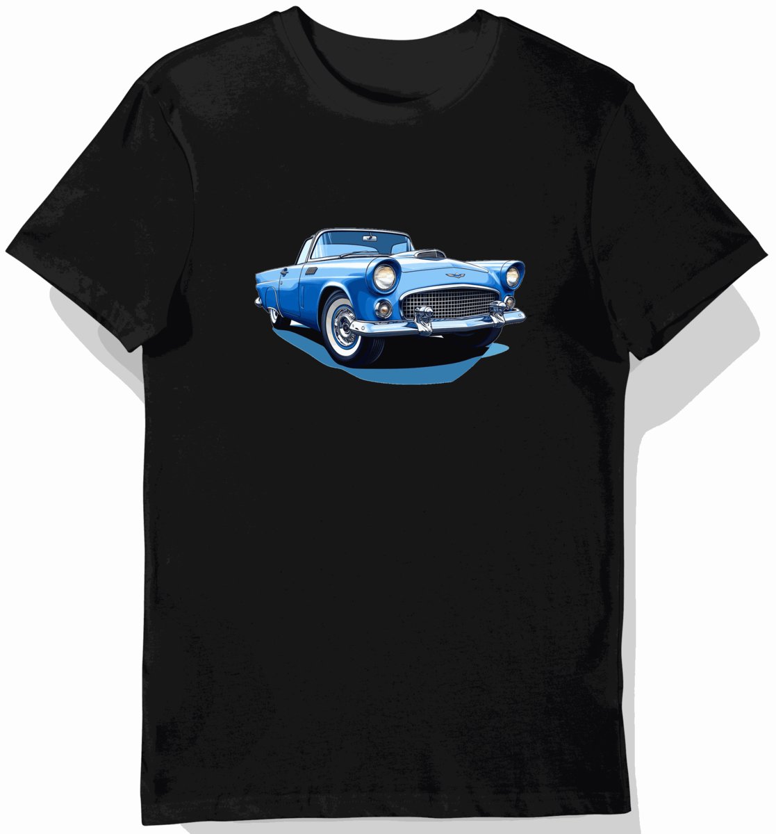 Koszulka męska czarna z klasycznym stylem Ford Thunderbird XL