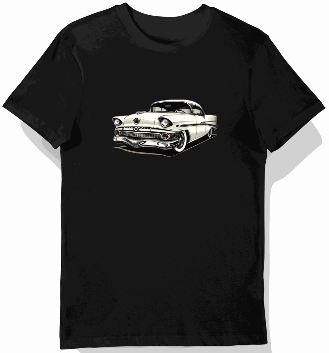 Koszulka męska czarna z motywem klasycznego Pontiac Bonneville L