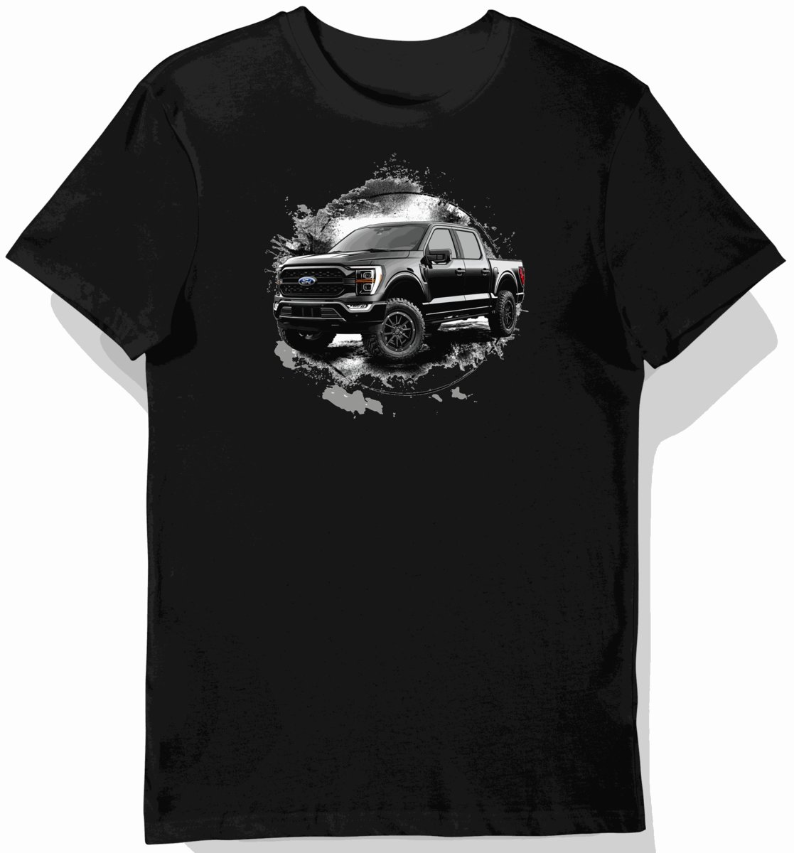Koszulka męska czarna z motywem Forda F150 w akcji 3XL