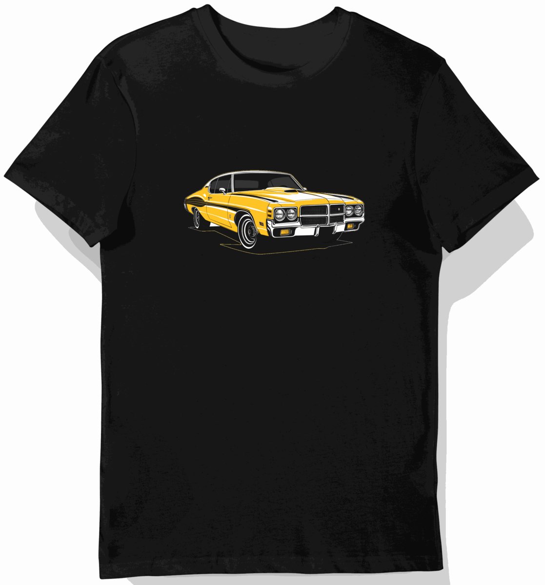 Koszulka męska czarna z motywem klasycznego samochodu Buick 3XL