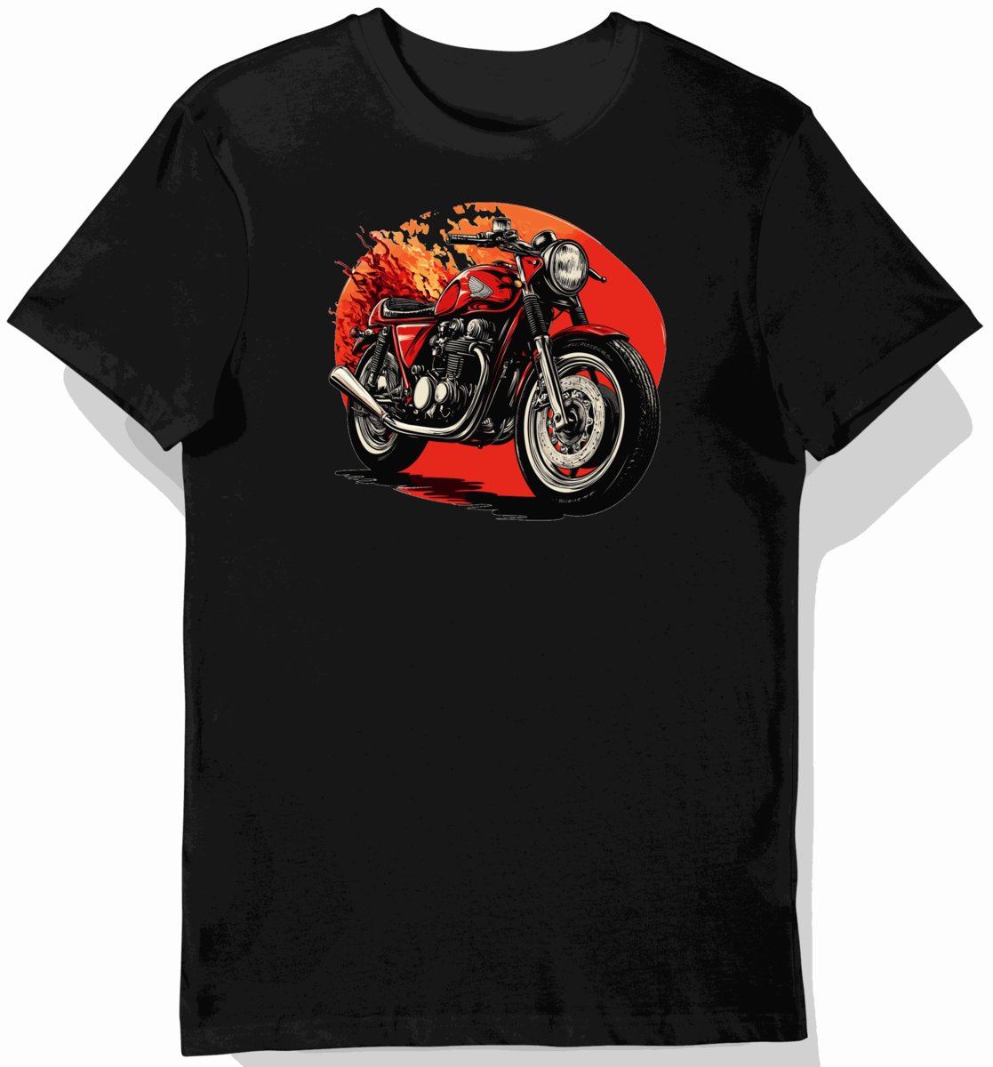 Koszulka męska czarna Motocyklowa Pasja CB750 3XL
