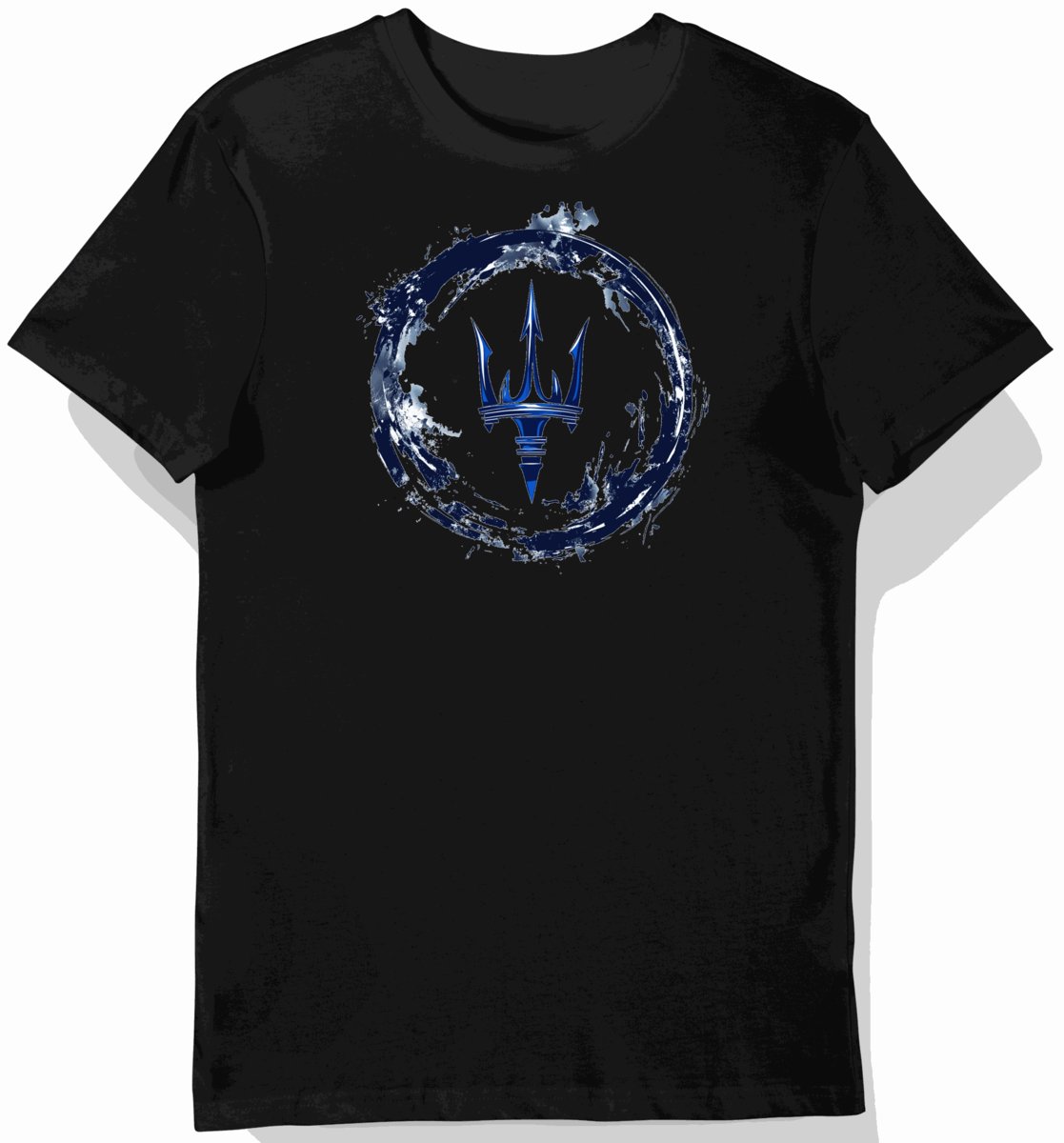 Koszulka męska czarna z odważnym logo Maserati Trident XL