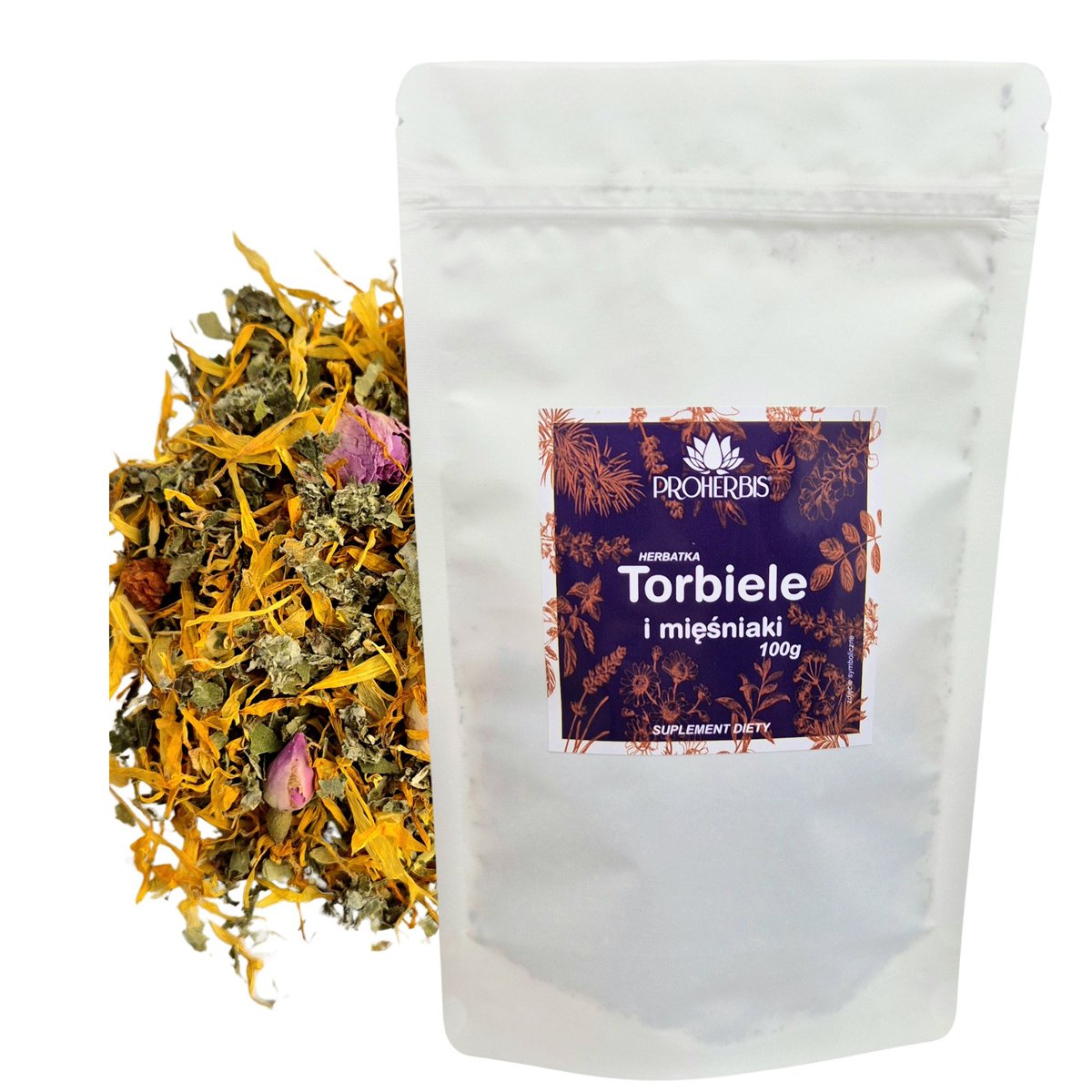 Herbatka ziołowa Torbiele i mięśniaki 100g - naturalne wsparcie kobiecego organizmu