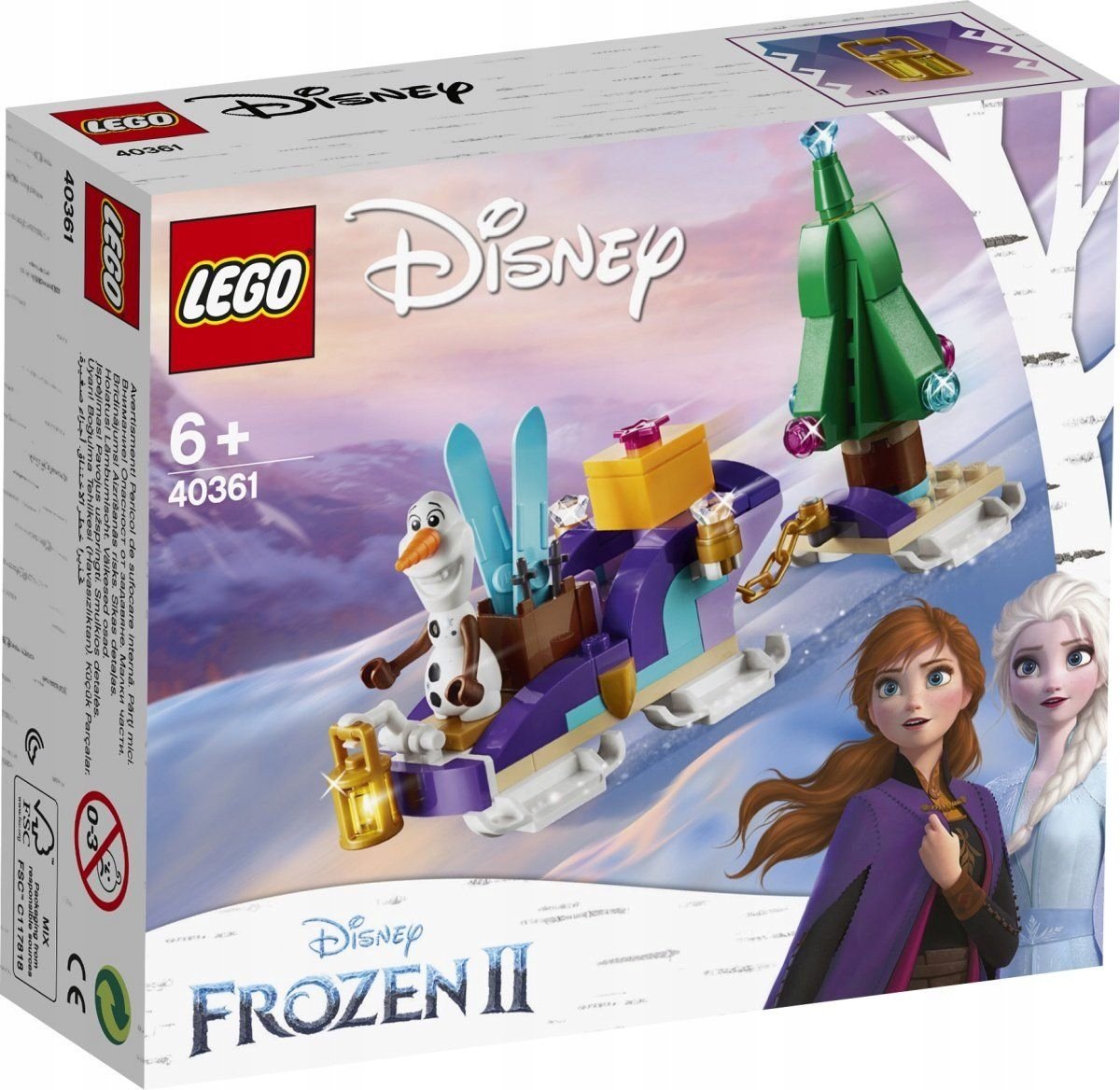 LEGO Disney 40361 sanie olafa