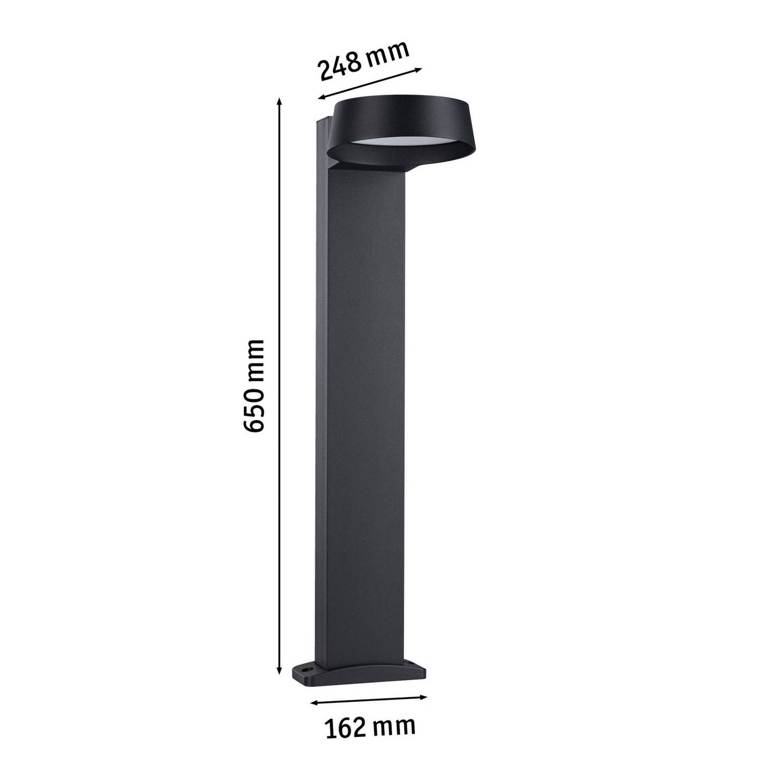 Paulmann Capea Grand, antracyt 65 cm aluminium IP44 lampa do projektora